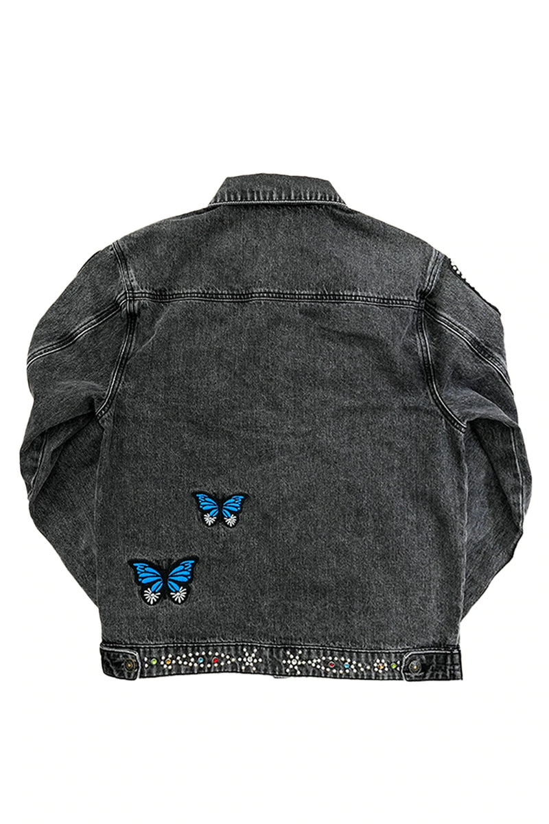 MsizeSTUGAZI / Butterfly denim jacket - Gジャン/デニムジャケット