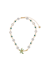 將圖片載入圖庫檢視器 Palm Tree Butterfly Gold Angel