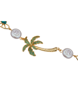 將圖片載入圖庫檢視器 Palm Tree Butterfly Gold Angel