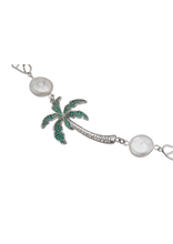 將圖片載入圖庫檢視器 Palm Tree Butterfly Silver Angel