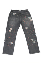 將圖片載入圖庫檢視器 STUGAZI BUTTERFLY PAINT DENIM BLACK