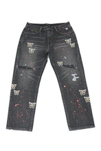 將圖片載入圖庫檢視器 STUGAZI BUTTERFLY PAINT DENIM BLACK