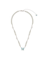 將圖片載入圖庫檢視器 Turquoise Butterfly Star Angel Silver Necklace