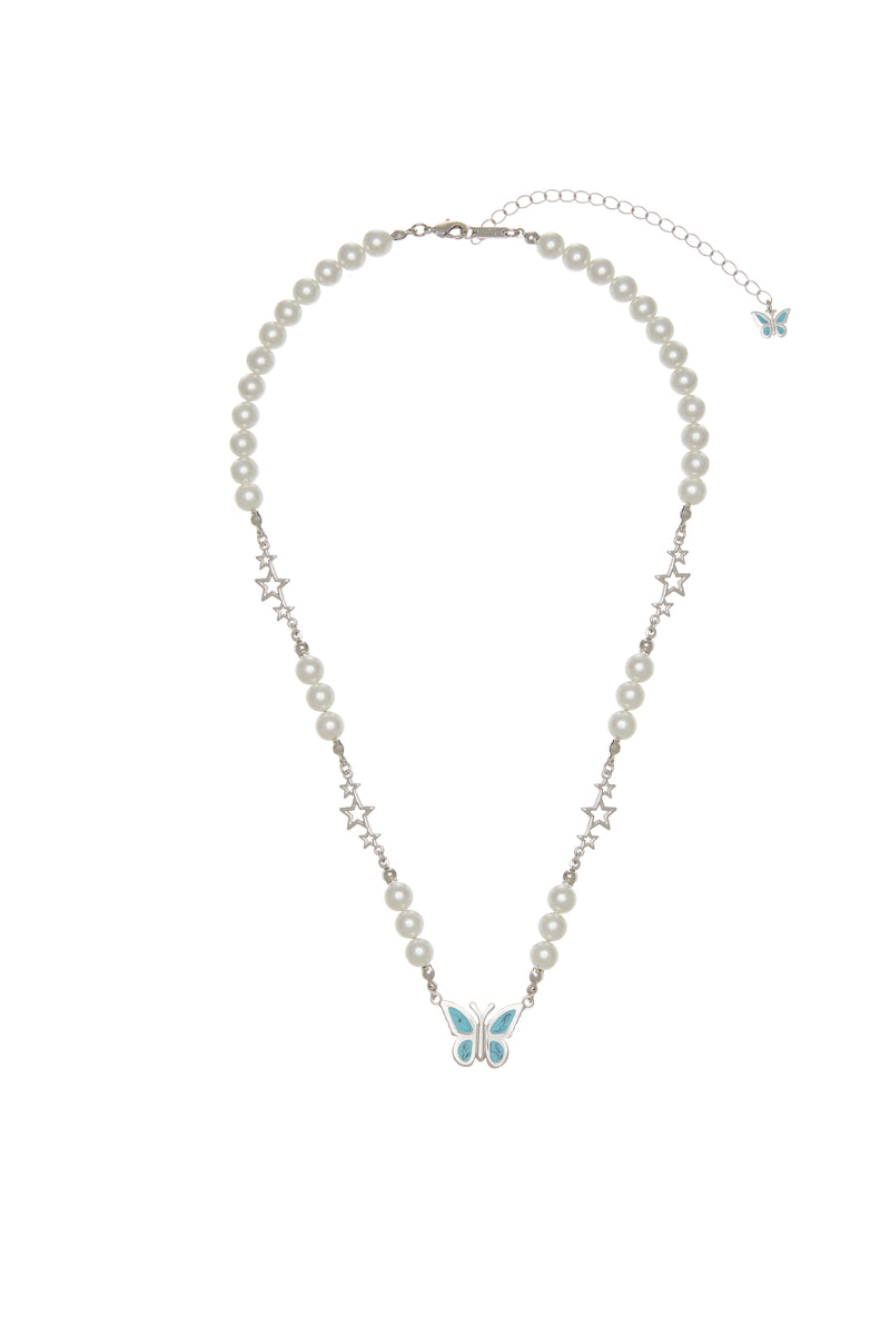 Turquoise Butterfly Star Angel Silver Necklace – STUGAZI