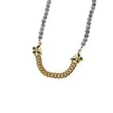 將圖片載入圖庫檢視器 White Turquoise Gold Butterfly