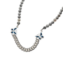 將圖片載入圖庫檢視器 White Turquoise Silver Butterfly