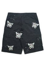 將圖片載入圖庫檢視器 STUGAZI DENIM x CRAWING DEATH BUTTERFLY WORK SHORTS