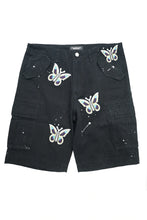 將圖片載入圖庫檢視器 STUGAZI DENIM x CRAWING DEATH BUTTERFLY WORK SHORTS