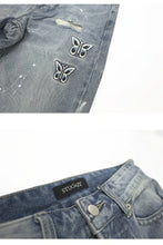 將圖片載入圖庫檢視器 STUGAZI BUTTERFLY PAINT CRASH DENIM