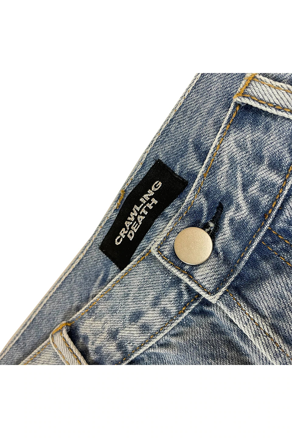 CRAWLING DEATH】butterfly denim jeans CRAWLING DEATH】butterfly denim jeans