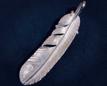 Load image into Gallery viewer, Silver Eagle Claw Feather Large Right Side Pendant
