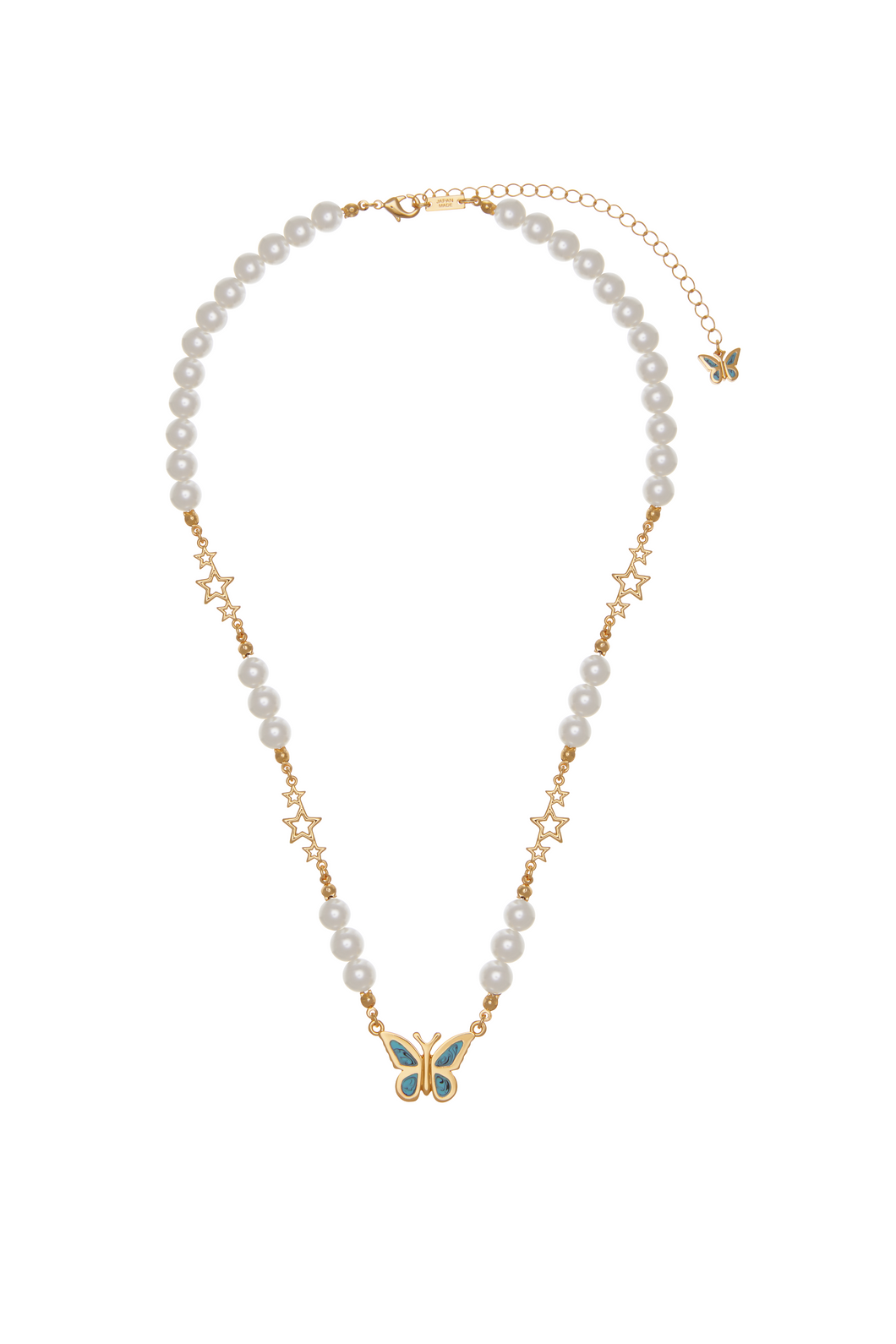 Turquoise Butterfly Star Angel Gold Necklace – STUGAZI OFFICIAL