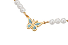 将图片加载到图库查看器，Turquoise Butterfly Star Angel Gold Necklace

