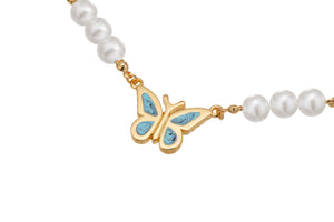 Turquoise Butterfly Star Angel Gold Necklace