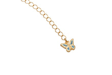 将图片加载到图库查看器，Turquoise Butterfly Star Angel Gold Necklace
