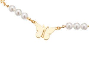 Silky Butterfly Star Angel Gold Necklace