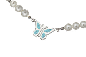 Turquoise Butterfly Star Angel Silver Necklace