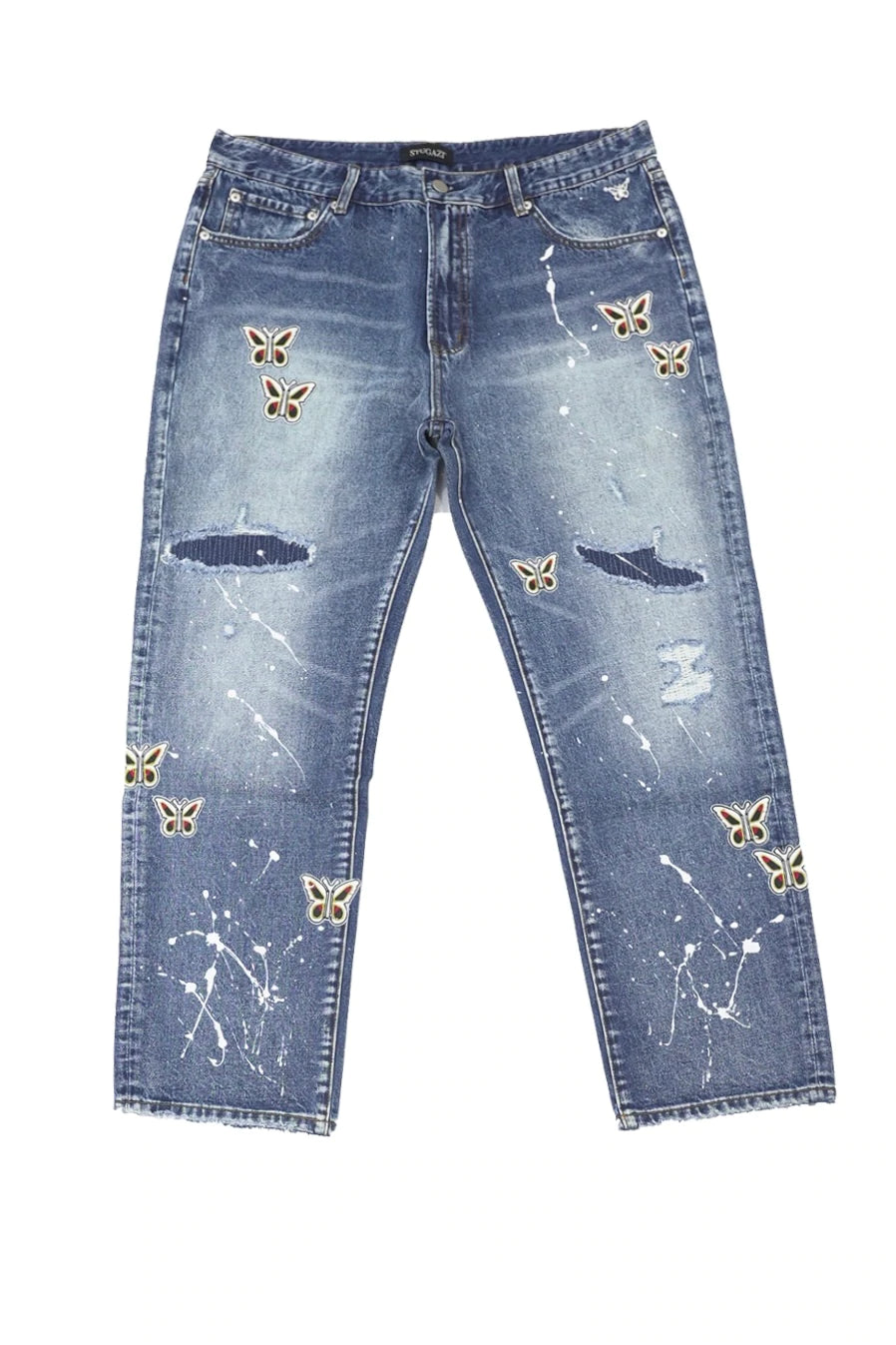 パンツ Stugazi Crushed Denim パンツ｜STUGAZI (スガジ)｜Stugazi Butterfly Crushed Denim