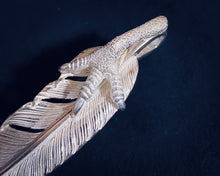 Load image into Gallery viewer, Silver Eagle Claw Feather Large Left Side Pendant
