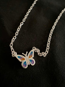 S925 Handmade Butterfly Necklace SpaceColor