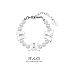 Load image into Gallery viewer, Silky Silver Butterfy Bracelet
