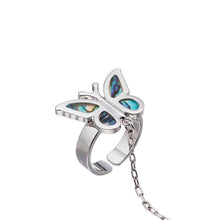 Load image into Gallery viewer, Rose Butterfly Bangle &amp; Ring
