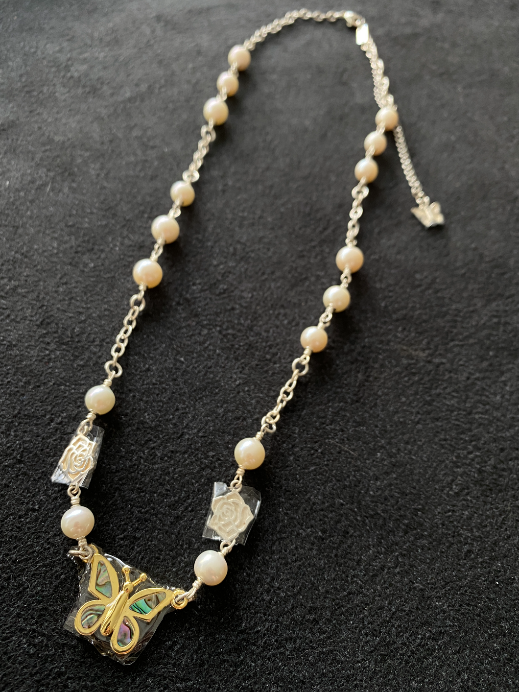 K18/S925 Handmade White Angel Pearl Necklace