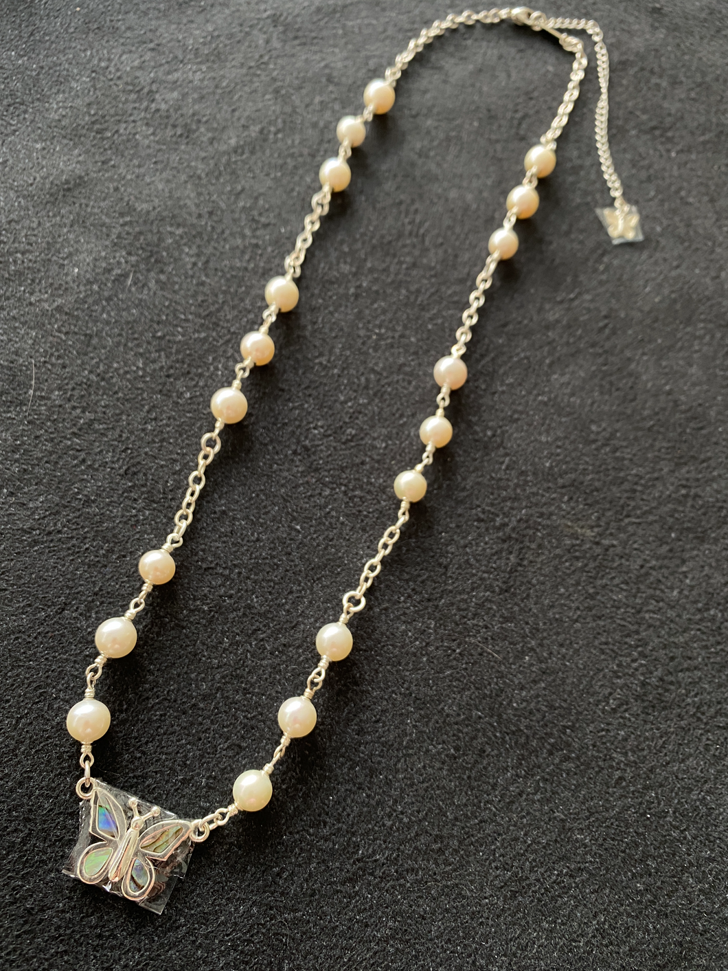 S925 Handmade White Angel Pearl Necklace